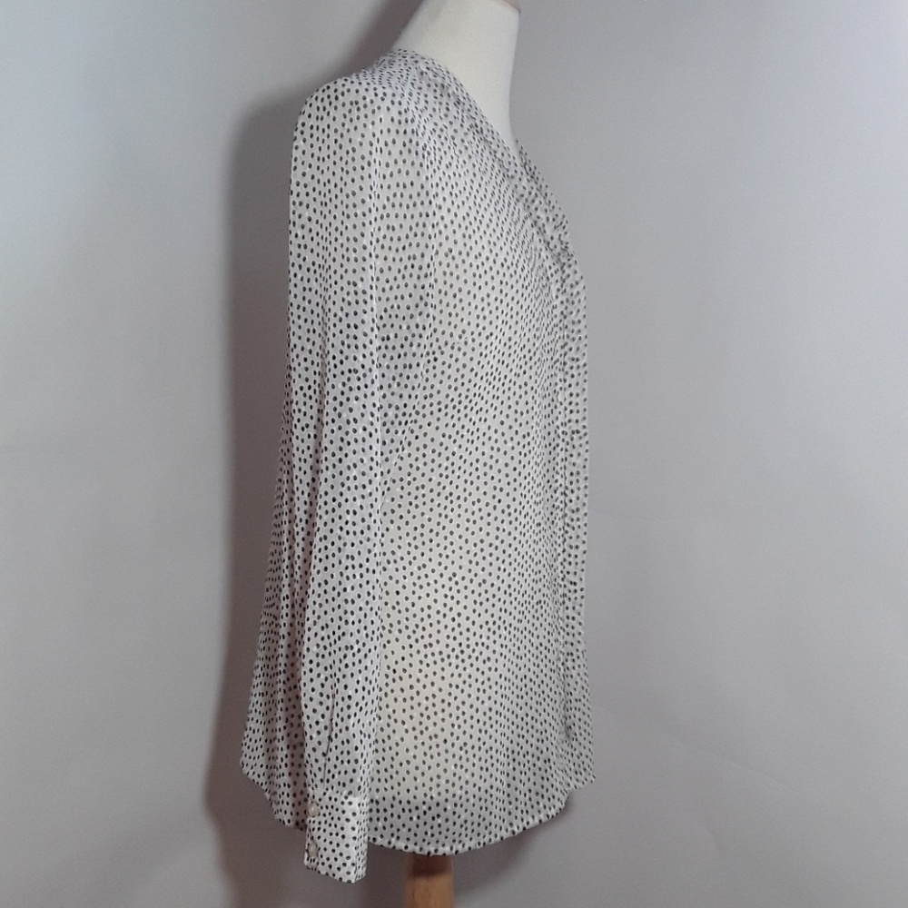 The Limited white blouse with black polka dots - Picture 2 of 5